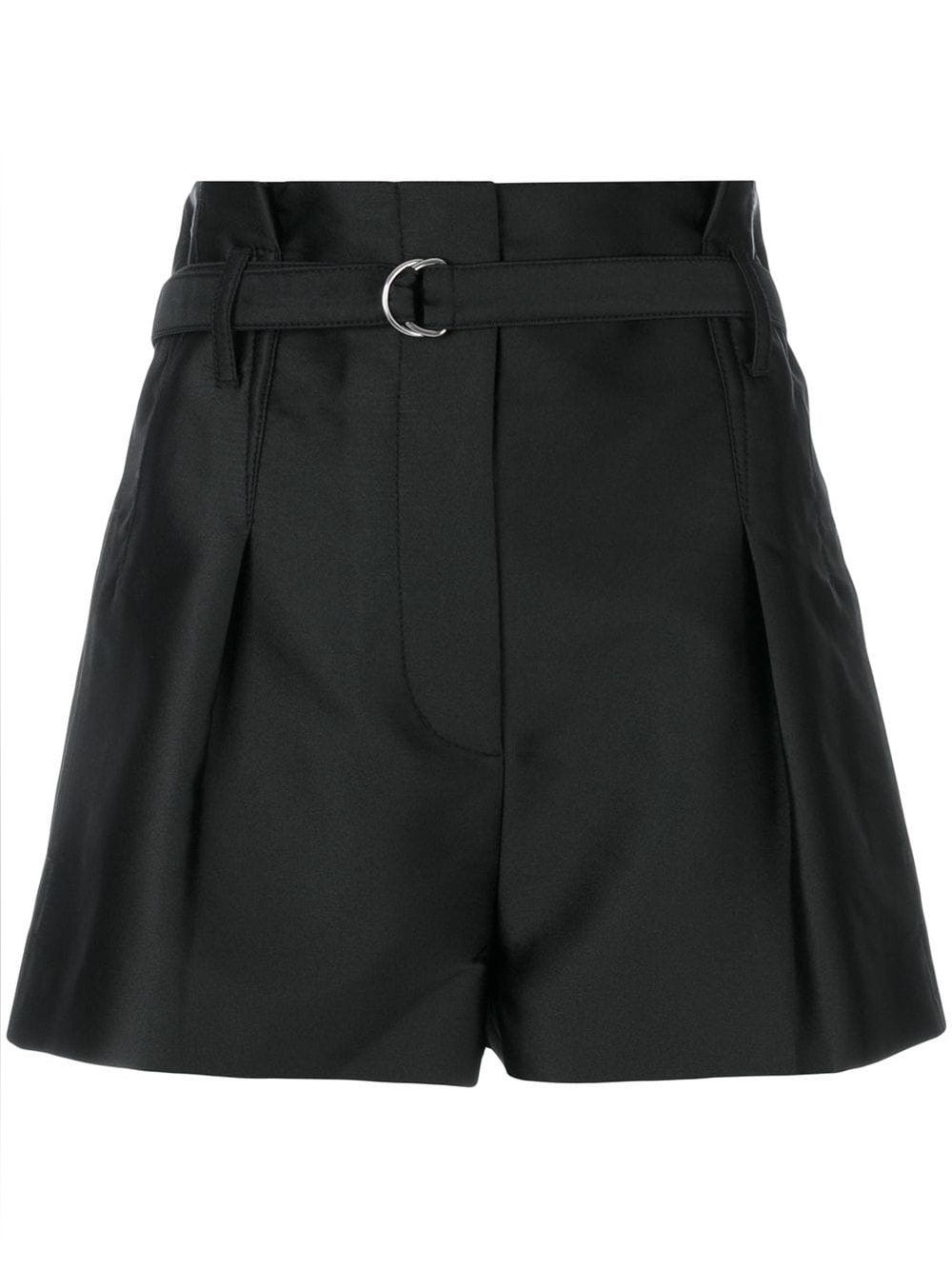 Phillip Lim High-Waisted Black satin Shorts